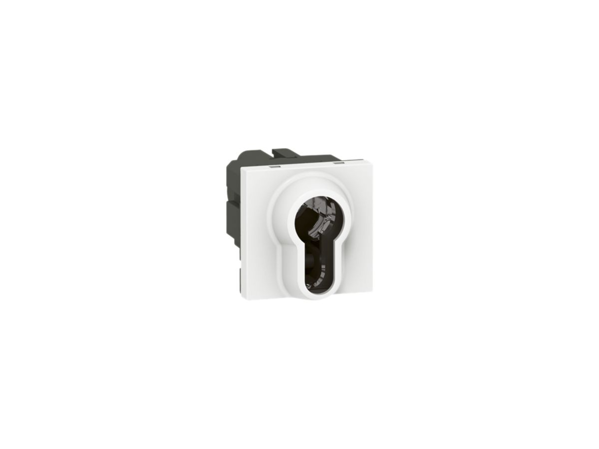EB-Schlüsselschalter MOS SS/Eur weiss 2 Module 0-1