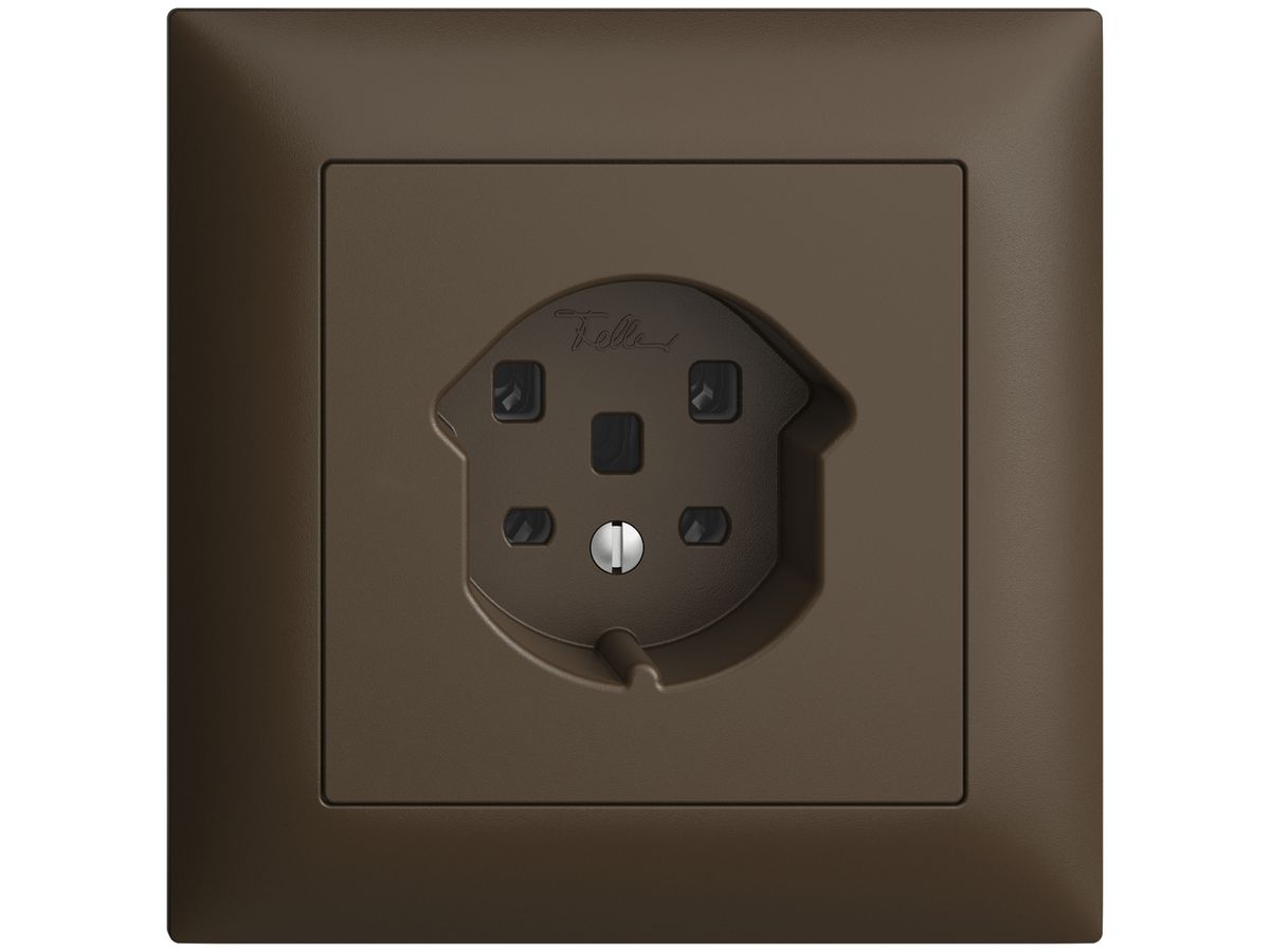 UP-Steckdose EDIZIOdue T25 16A coffee, Schraubklemmen