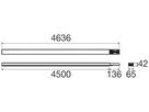 Tragschiene SLV EASYLIGHT BC Aluminium 7×2.5mm² 4500mm schwarz