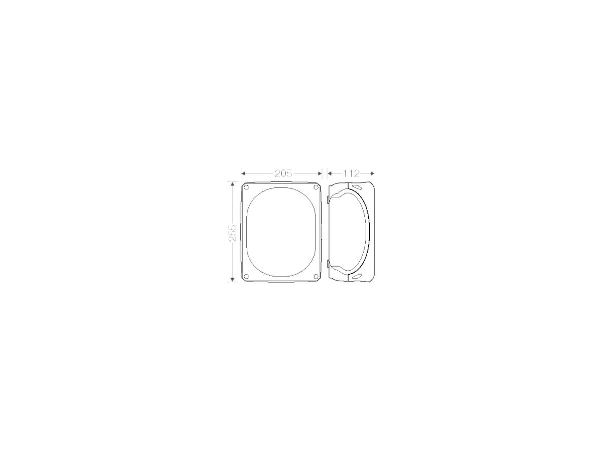 Leergehäuse Hensel, nicht durchsichtiger Deckel 170×220×96mm grau