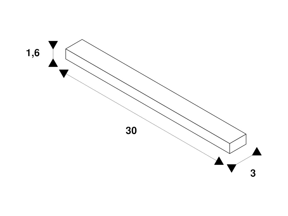 LED-Betriebsgerät SLV 30W 24V DALI DIM 300×30mm