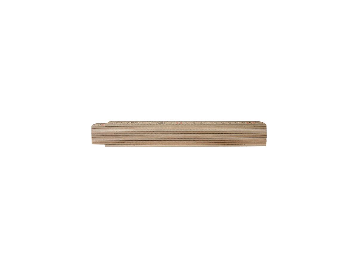 Gliedermassstab Rieffel Futura schmal Holz 2m 10 Glieder metrisch natur