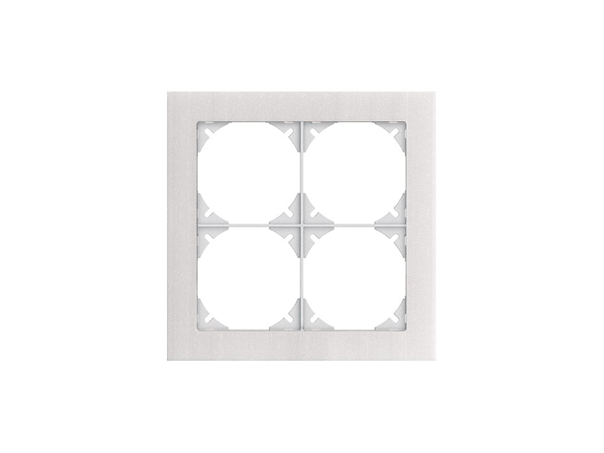 Abdeckrahmen EDIZIOdue prestige 2×2 marmor weiss