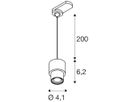Pendelleuchte SLV PURI 2.0 Basic AD3PH GU10 1×6W DIM Ø41mm schwarz