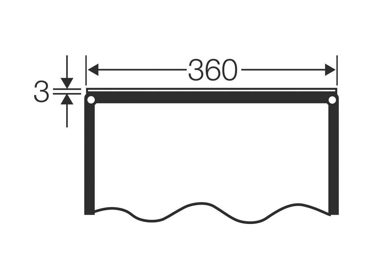 Verschlussplatte grau 360mm für Apparategehäuse Enystar