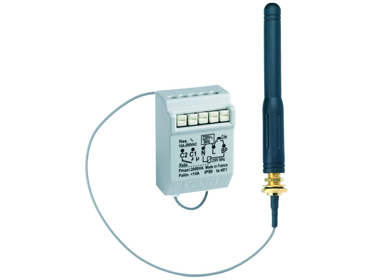 EB-RF-Zeitschaltrelais Yokis 2000W hohe Leist. mit ext.Antenne