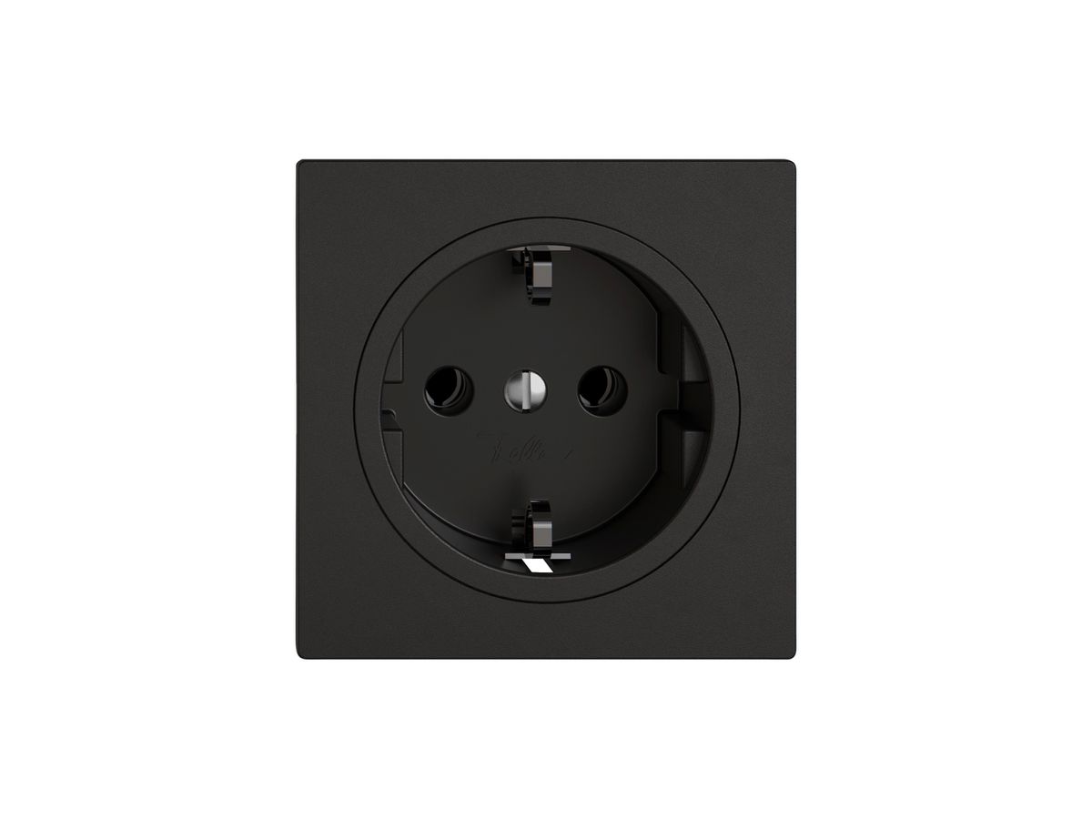 Steckdose EDIZIO.liv SNAPFIX® SCHUKO 16A 230V 60×60mm schwarz