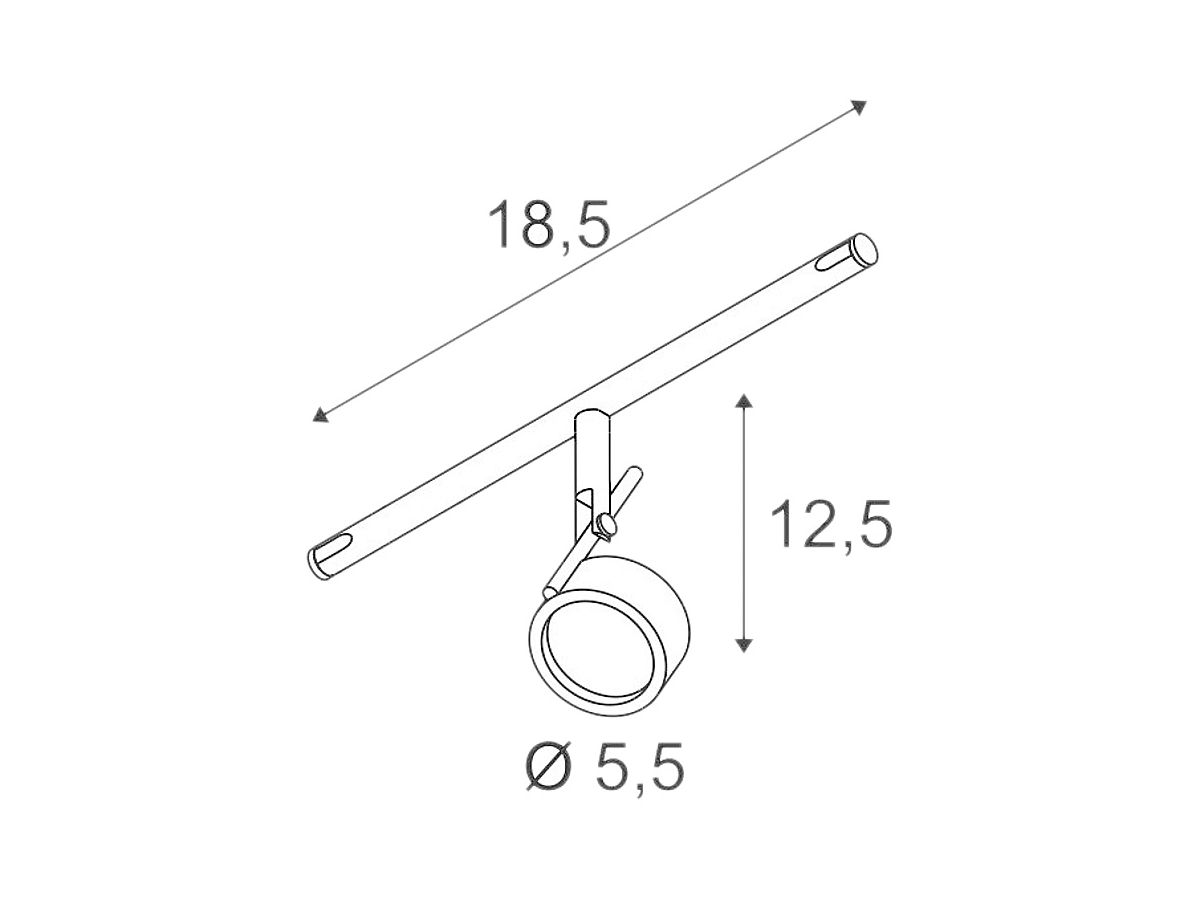 Seilleuchte SLV SALUNA für TENSEO, GX5.3 35W IP20 chrom