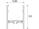 AP-Profil SLV GRAZIA 60 1500×70×95mm Aluminium weiss