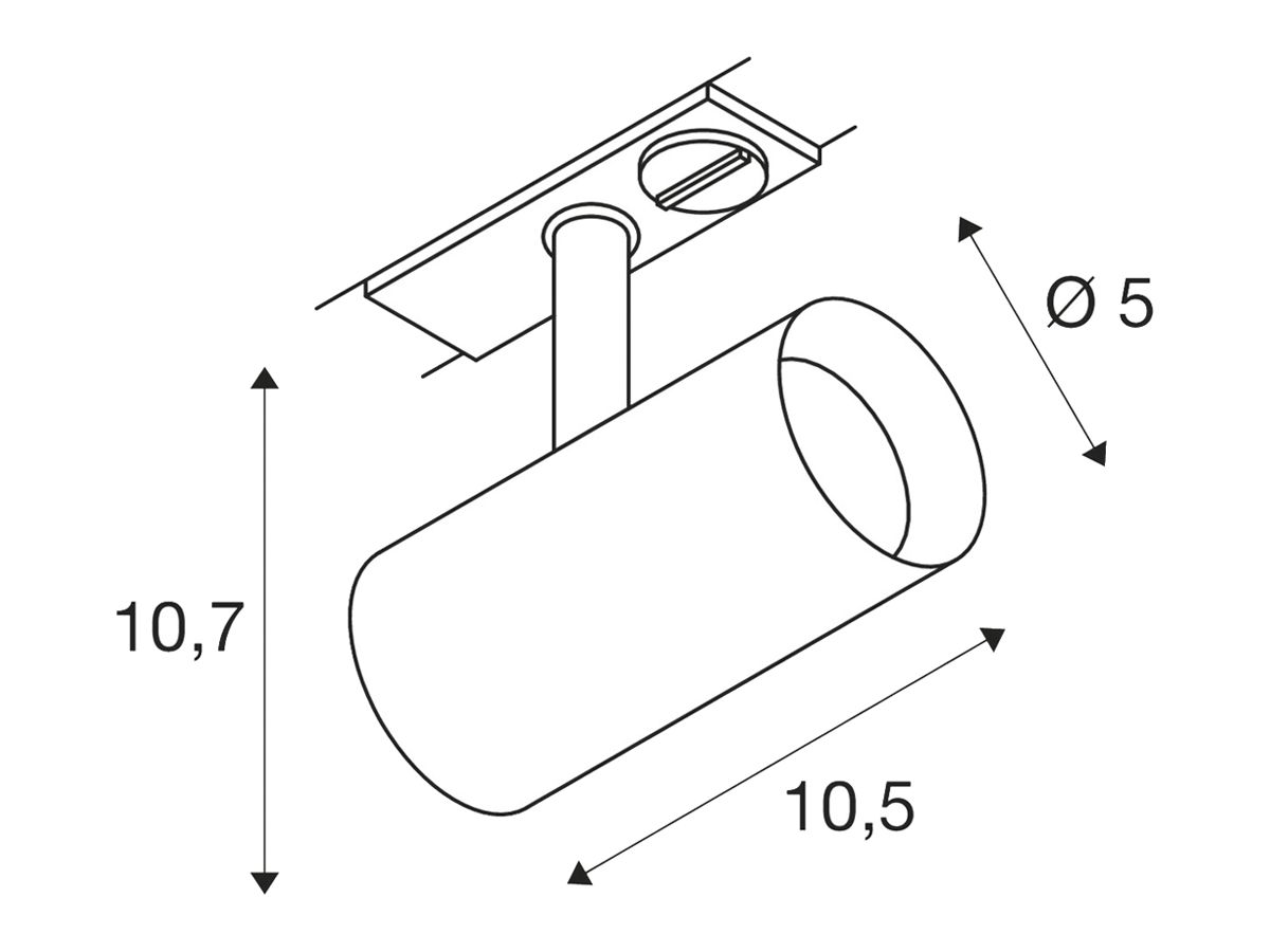 LED-Strahler SLV NOBLO SPOT PHASE 6W 750lm 930 32° DIM 1PH Ø50mm schwarz