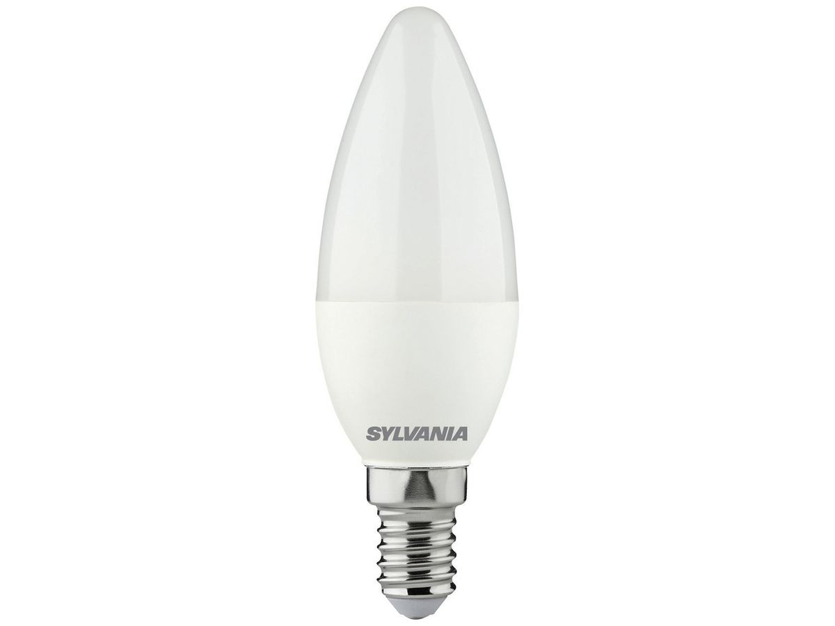 LED-Lampe Sylvania ToLEDo Kerze E14 4.2W 470lm 2700K opal 240° Ø35×102mm