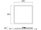 LED-Panelleuchte Sylvania START Panel 38W 4320lm 830…854 DIM 595×595mm weiss