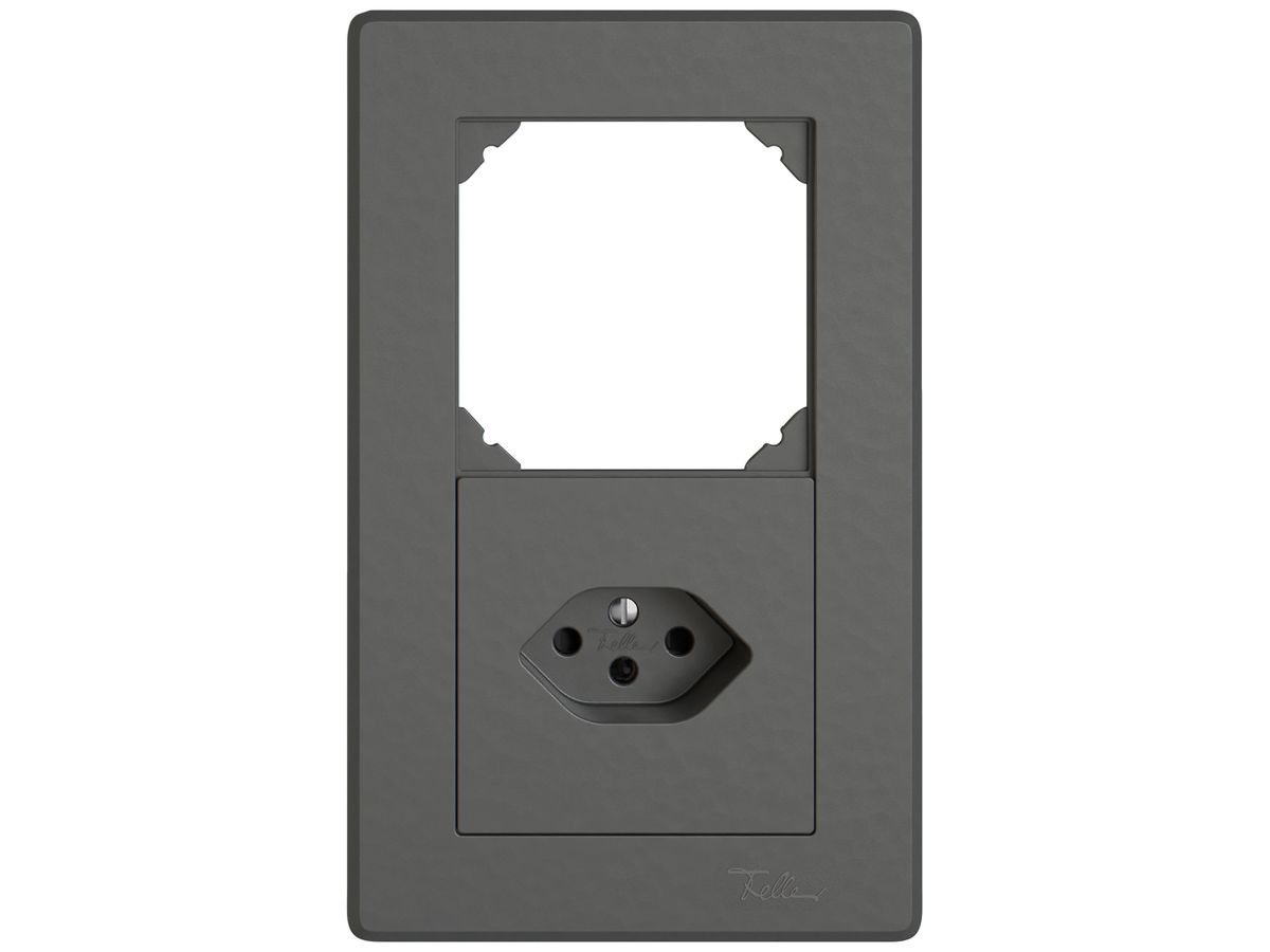UP-Kombination EDIZIO.liv SNAPFIX® 2×1 156×96mm leer+1×T13 dunkelgrau