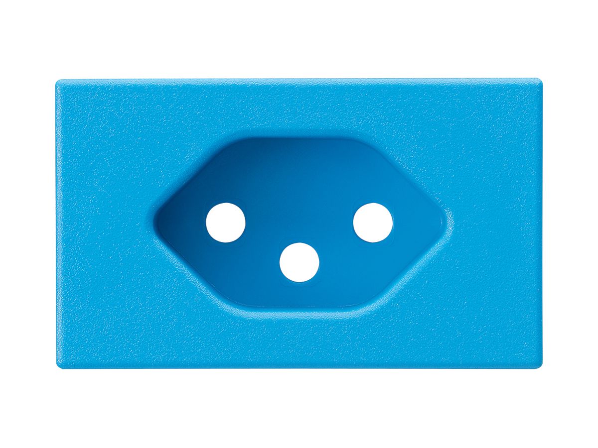 Frontteil Hager 1×Typ 13 FLF blau mit Rastfeder mit Schraubklemmen