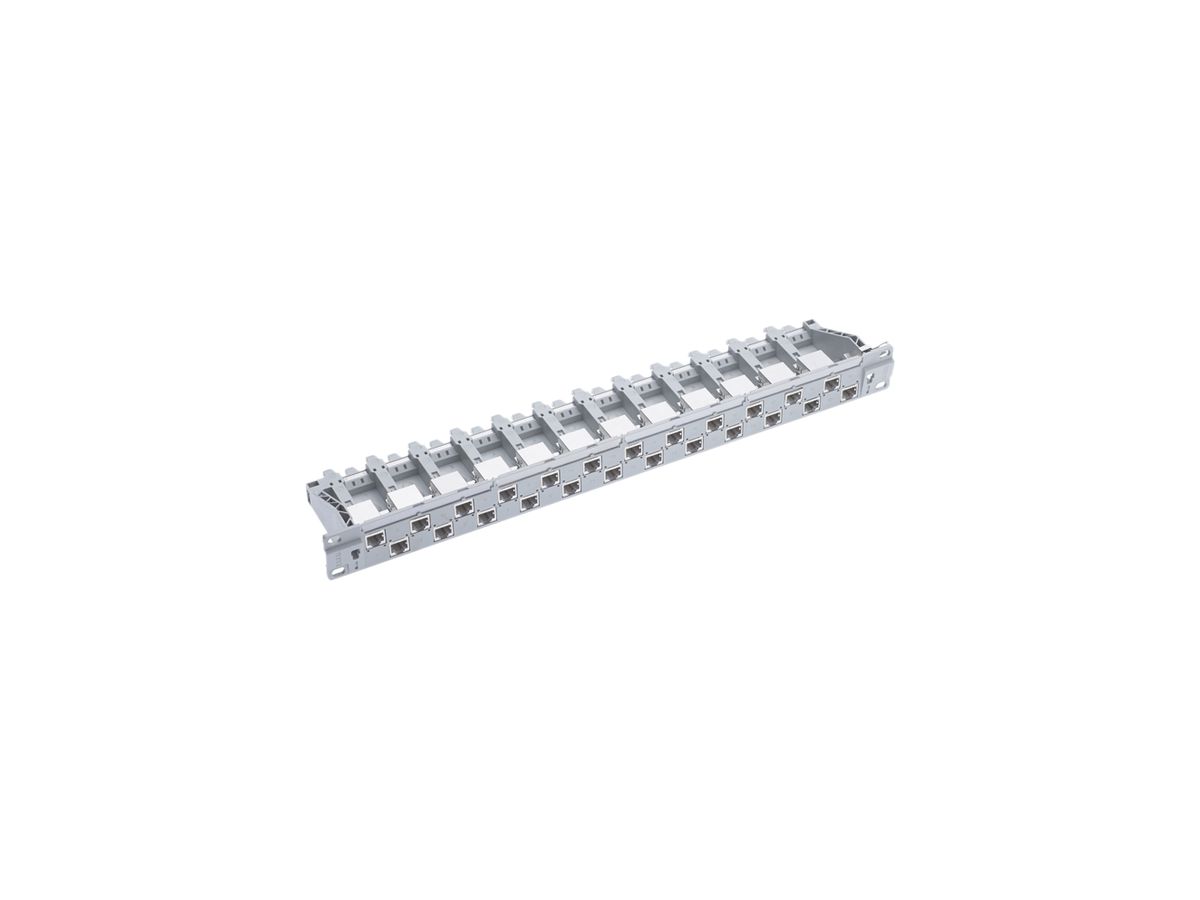 Rangierfeld 19" R&M Basic 1HE 24×RJ45 C5e/s-grau