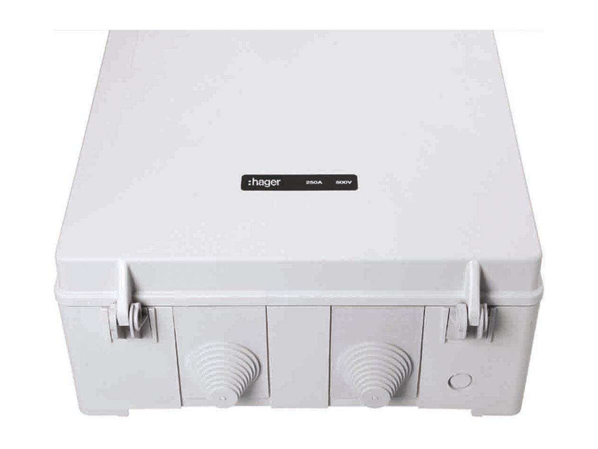 Hausanschlusskasten weber.hsa250 250A 3LNPE ein/ab Schrauben Flansch 2×EFZ ab EF