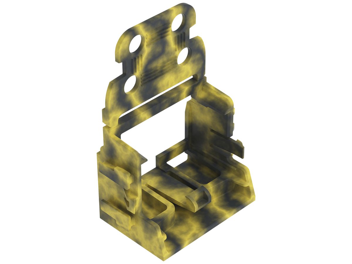 Befestigungsadapter WAGO 221 mit Zugentlastung 10L×4mm² Rastfuss grau/gelb