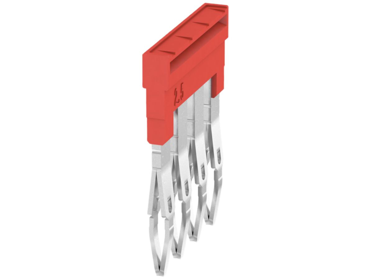 Querverbinder Weidmüller ZQV 1.5N/4 gesteckt 4L 3.5mm isoliert 17.5A rot