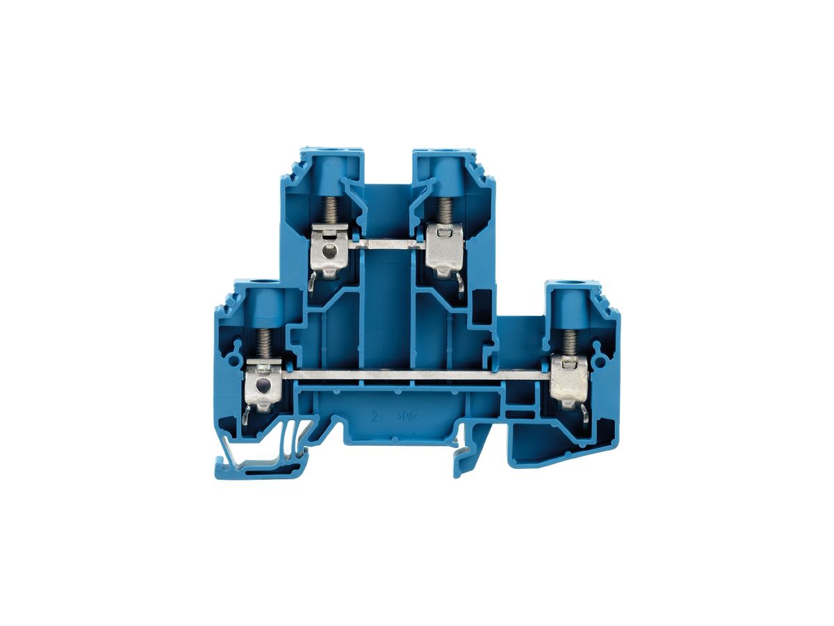 Mehrstock-Reihenklemme Weidmüller WDK Schraubanschluss 10mm² 2 Etagen blau