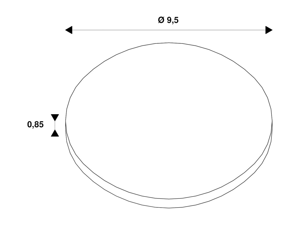 Montageplatte SLV für Strahler NAUTILUS SPIKE, Ø95mm, Edelstahl