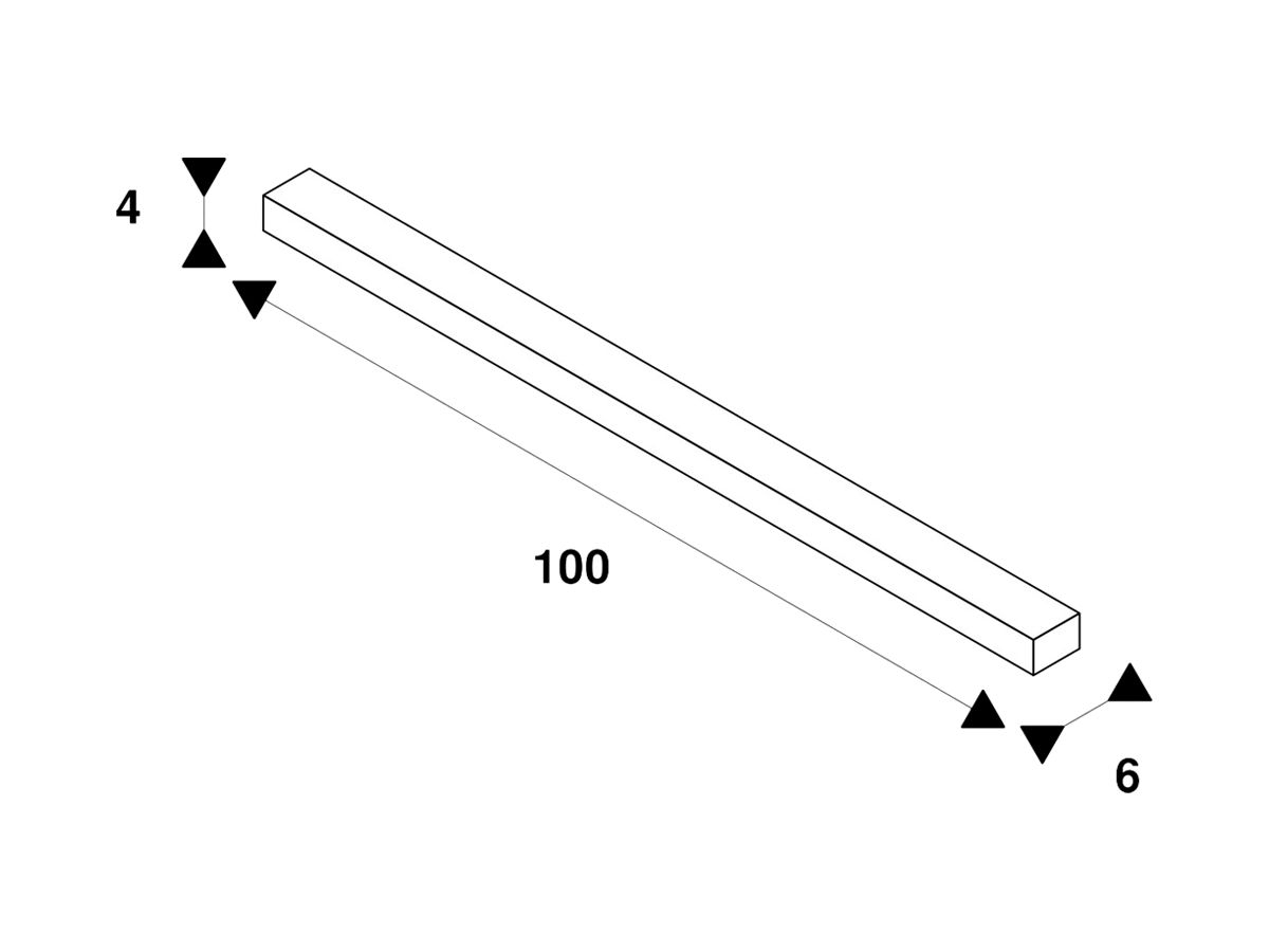 Gewindeabhängung SLV für Stromschiene S-TRACK 3-phasig, 1000mm, weiss