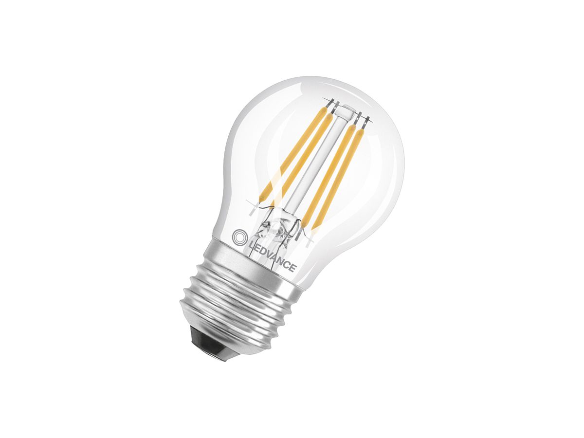 LED-Lampe LEDVANCE CLAS P E27 4.2W 470lm 2700K DIM Ø45×77mm klar