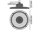 LED-Hallenstrahler LDV HIGH BAY GEN 4 87W 865 70° IP65 schwarz