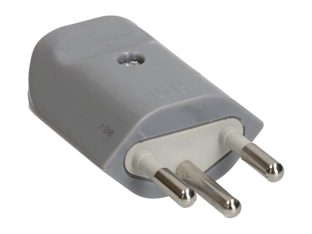 Stecker Typ 12 MAX HAURI MH, Kabeleinführung Ø8.5mm grau