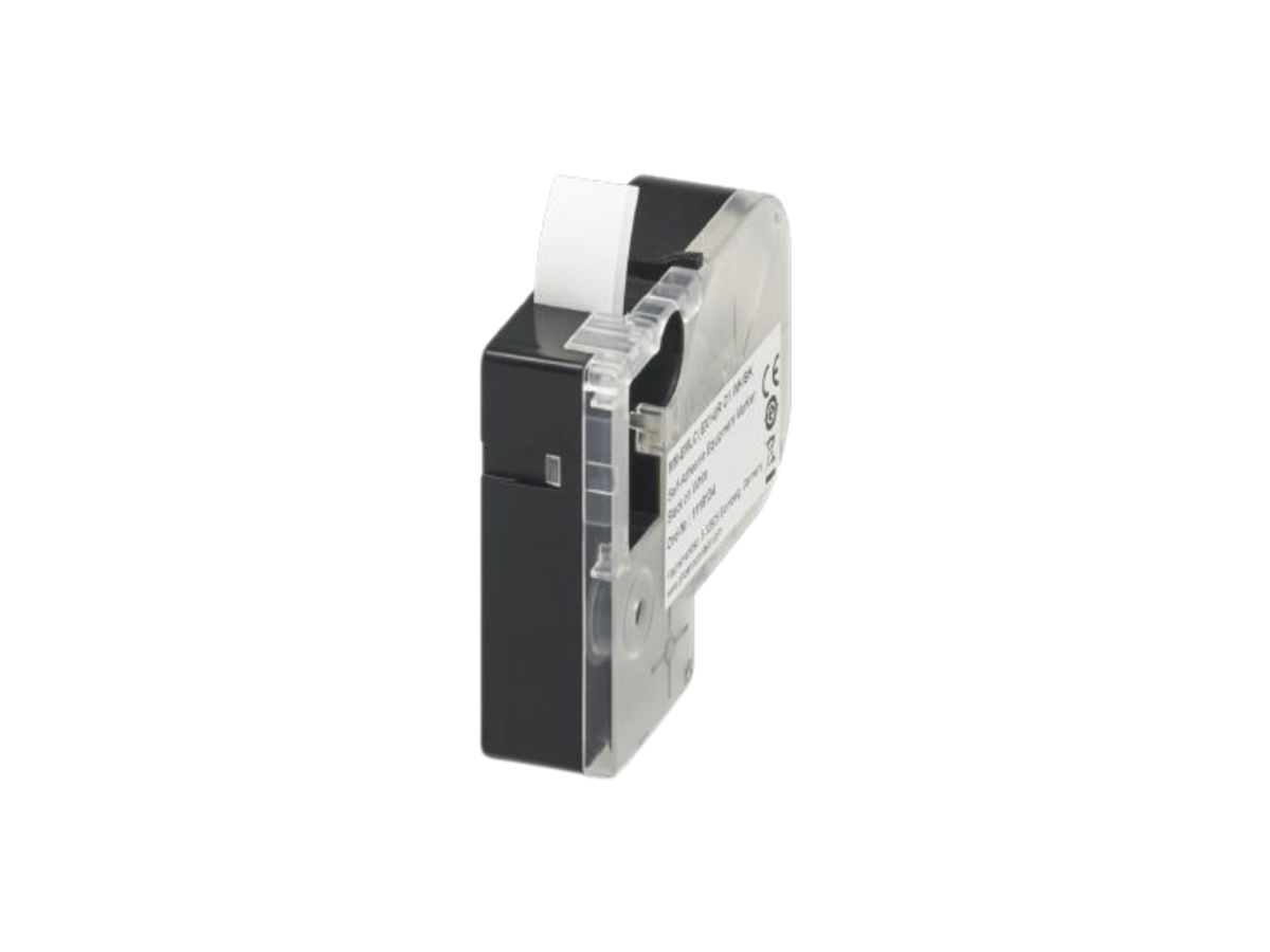 Gewebeetikett PX MM-EMLC (EX14)R C1 WH/BK endlos×12mm ws/sz