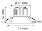 EB-LED-Spot maxLUCE ATMO 68 6.2W 700lm 3000K DIM  Ø79mm weiss