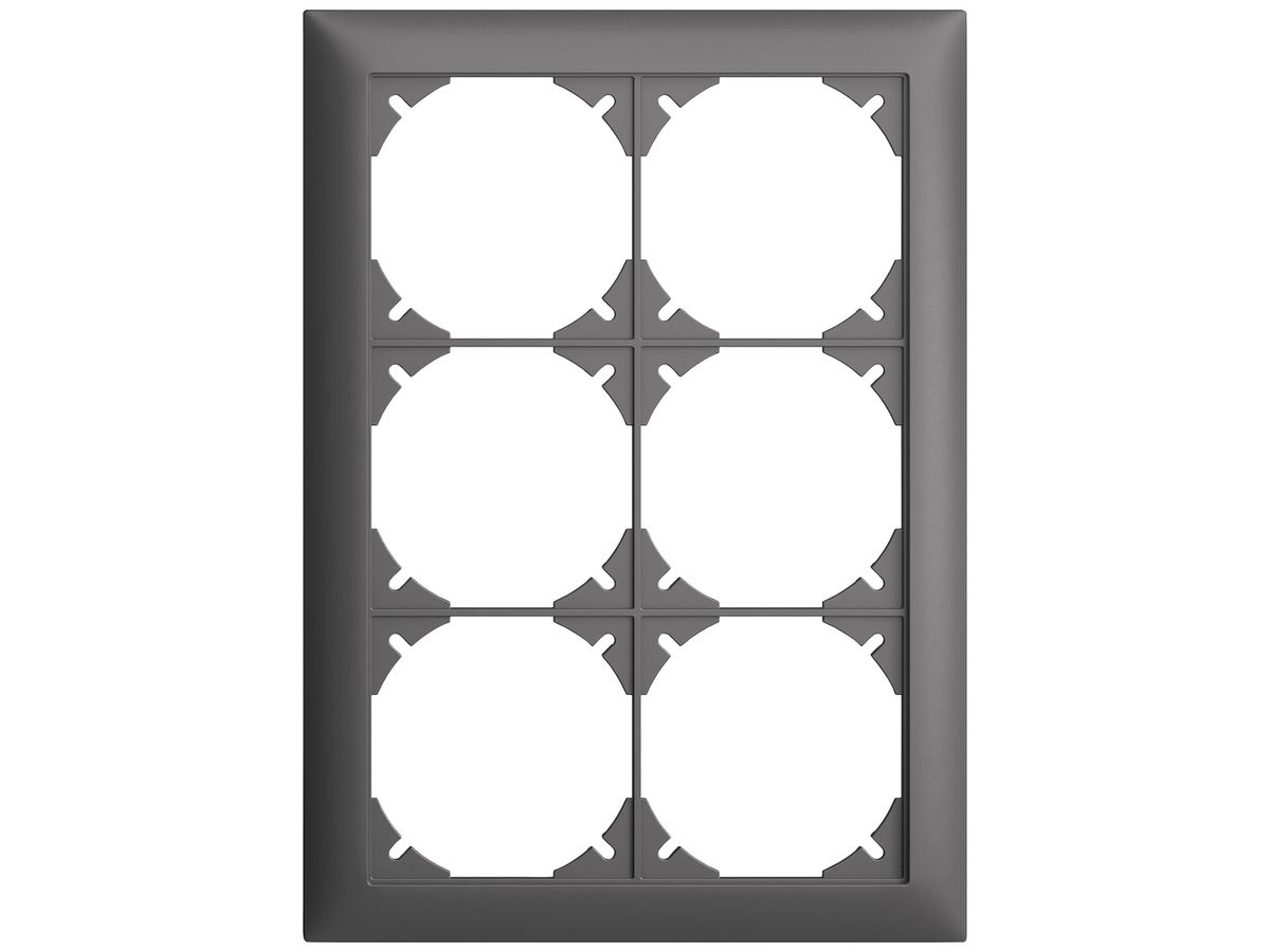 UP-Kopfzeile EDIZIOdue SNAPFIX® 3×2 vertikal 148×208mm dunkelgrau