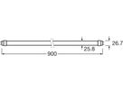 LED-Röhre LEDVANCE G13 9.7W 1700lm 865 T8 mattiert 895mm