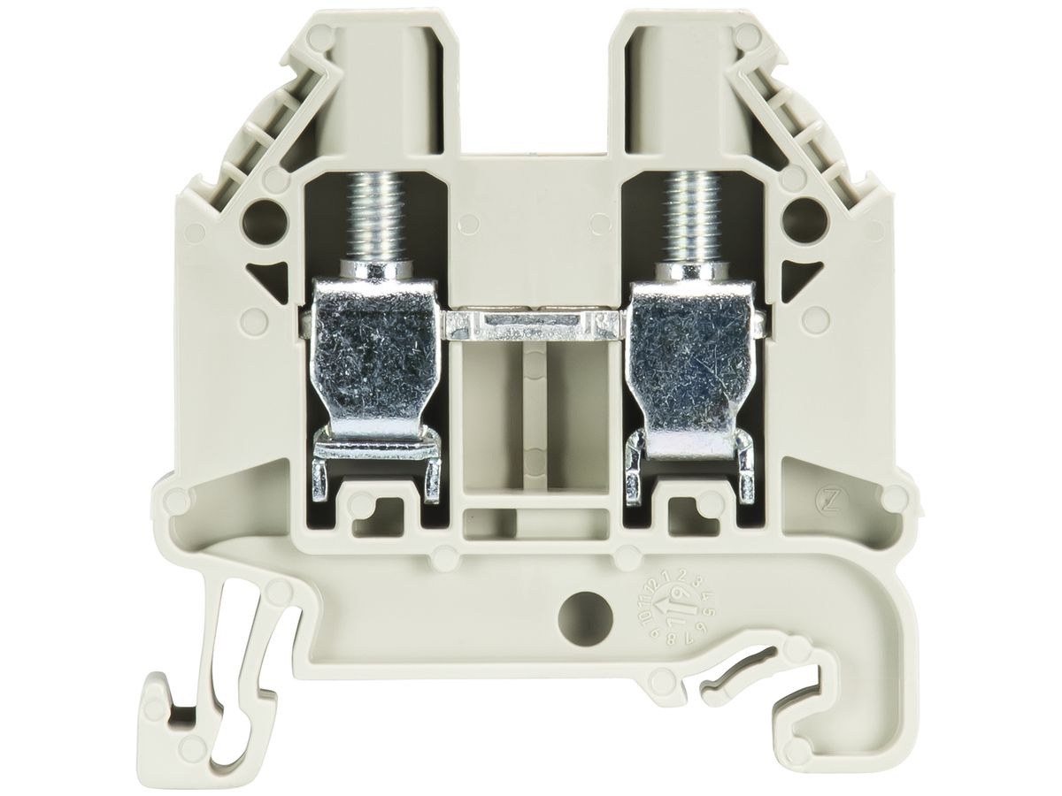 Durchgangs-Reihenklemme WT 0.2…10mm² 41A 1000V 2×Schraub.1 Et.Hutsch.TH35 hbl