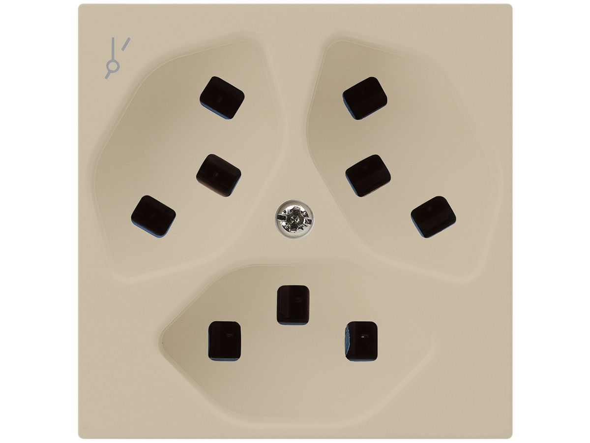 Steckdose Hager kallysto 3×T23 1×S A beige