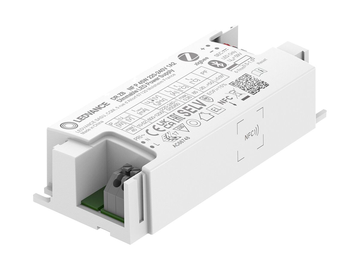 LED-Betriebsgerät LEDVANCE DR ZIGBEE 45W 60V 600…1200mA DIM 118.2×45×25mm