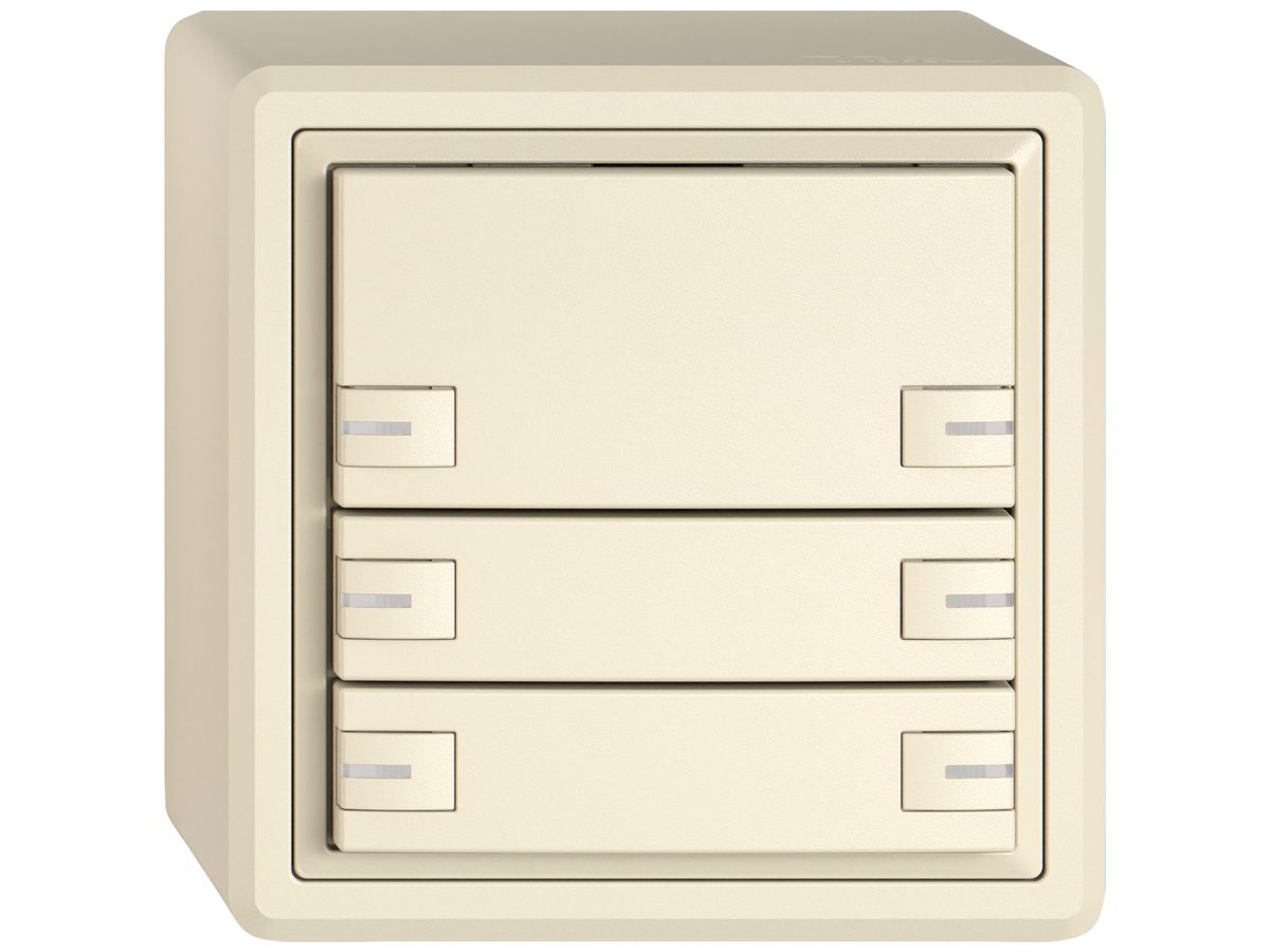 AP-KNX-Taster RGB EDIZIO.liv SNAPFIX® Temperaturfüh.RGB-LED 6×T 1-Tbed.cr