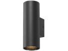 Wandleuchte SLV ASTO TUBE GU10 2×10W Ø70×200mm schwarz