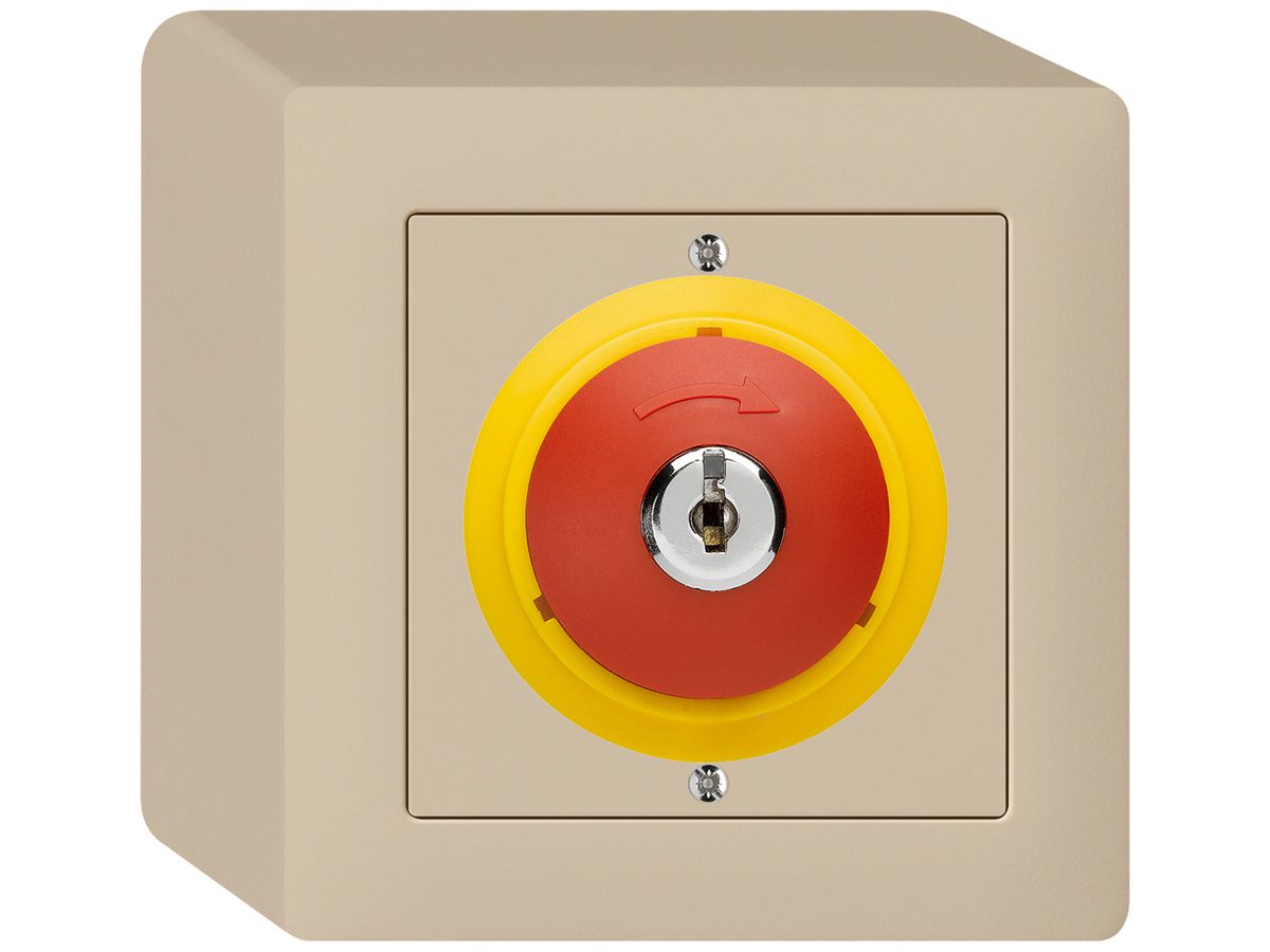 AP-Schlüsseltaster kallysto NOT-AUS beige