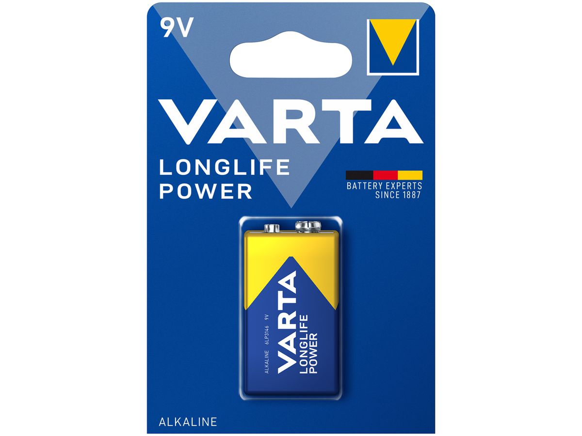 Batterie Alkali VARTA Longlife Power 9V Blister à 1 Stück