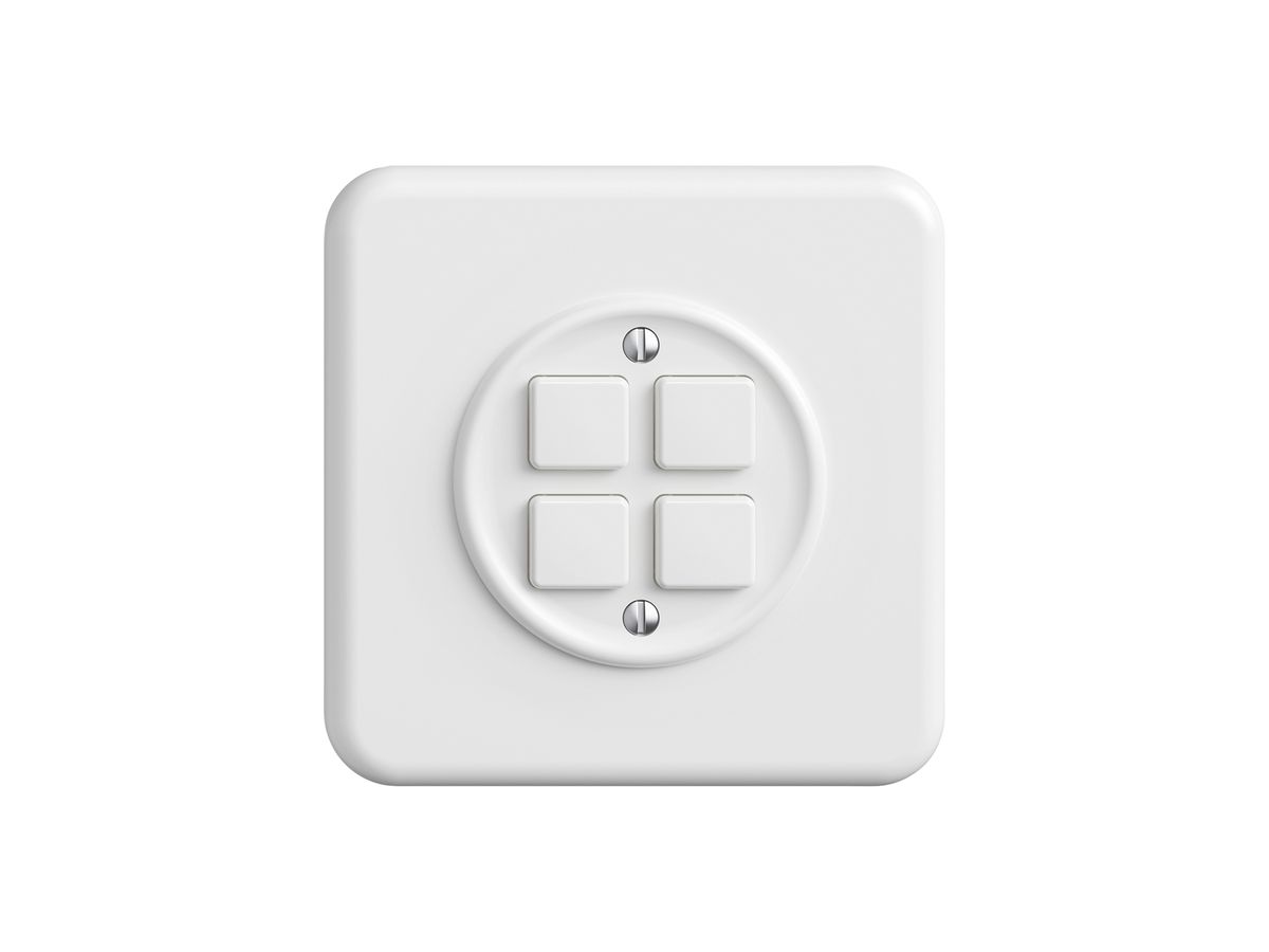 UP-Bedienaufsatz zu Druckschalter STANDARDdue Wiser 90×90×35mm weiss