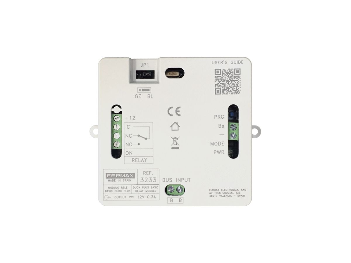 EB-Relais Fermax DUOX 250VAC/30VDC/3A 86×106×31mm