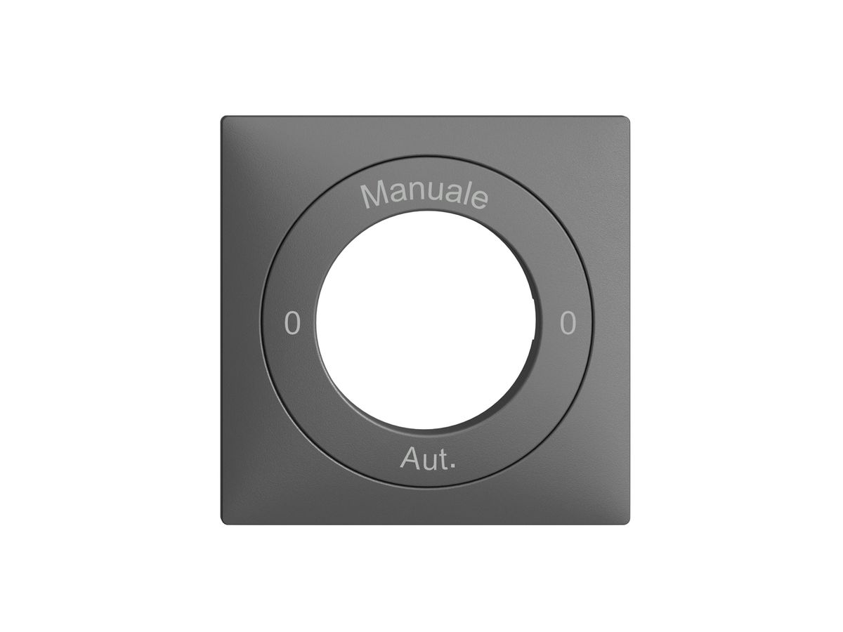 Frontset 0-Manuale-0-Aut. EDIZIOdue dunkelgrau, 60×60mm für Schlüsselschalter