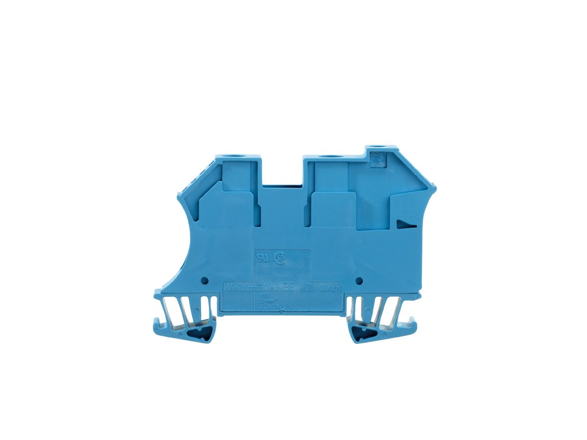 Durchgangs-Reihenklemme Weidmüller WDU /ZR BL Schraubanschluss 10mm² TS35 blau