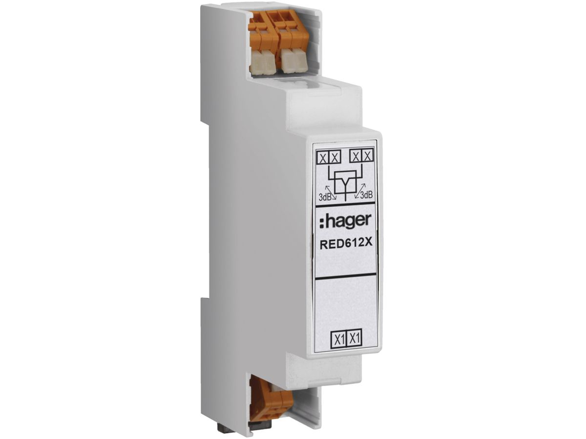 REG-Audio/Video-Verteiler Hager 2-fach 2-Draht, für Türsprechanlage