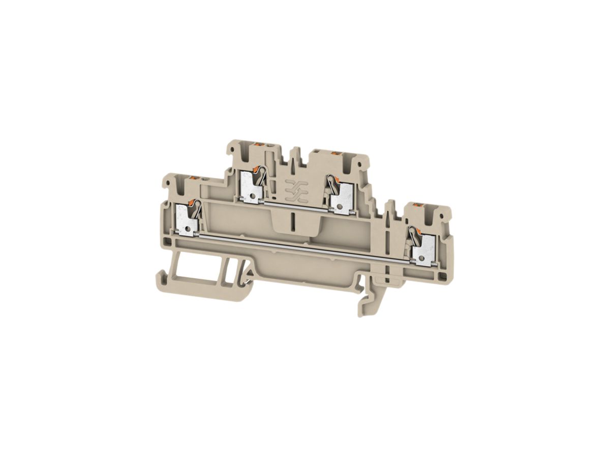 Mehrstock-Reihenklemme Weidmüller A2T PUSH IN 1.5mm² 2 Etagen beige