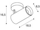 LED-Spot SLV NUMINOS SPOT M DALI 20W 1925lm 2700K 24° Ø85×185mm weiss
