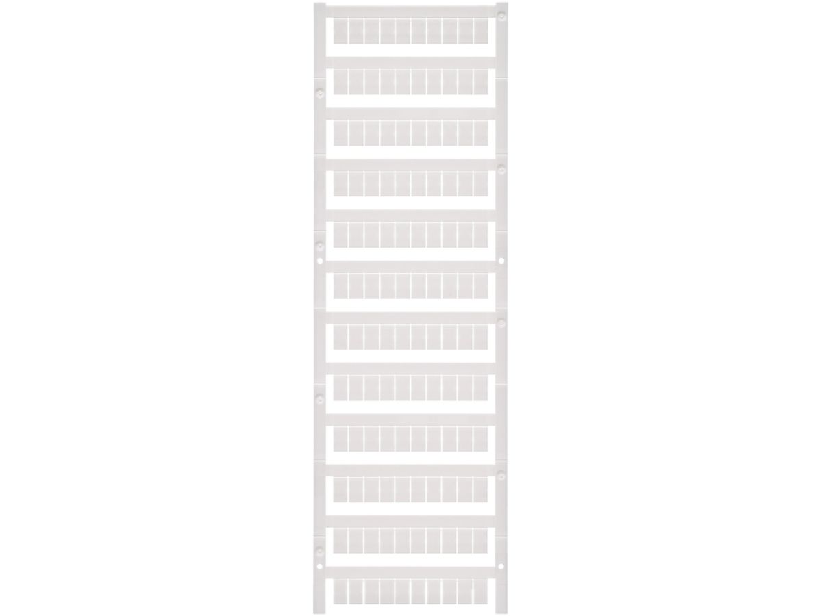 Klemmenmarkierer Weidmüller MultiFit 10×6mm Phoenix/Wieland/Legrand PA66 weiss