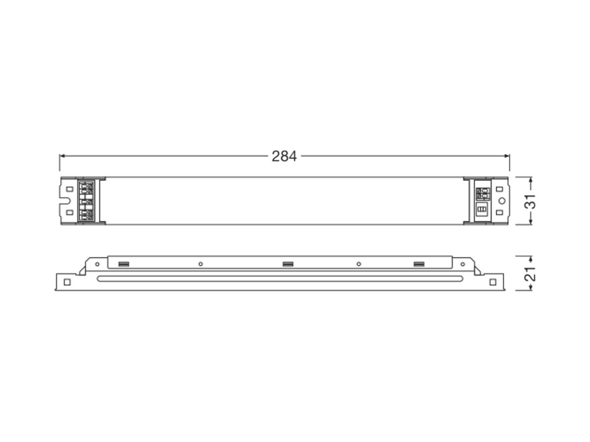 LED-Betriebsgerät LEDVANCE DR EXTERNAL 1×7…37W 20…48V 350…860mA DALI 284×31×21mm