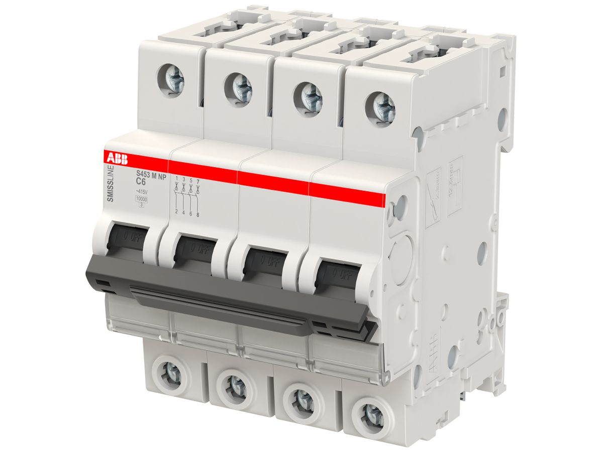 Leitungsschutzschalter SMISSLINE CLASSIC 4×6 C 10kA NP