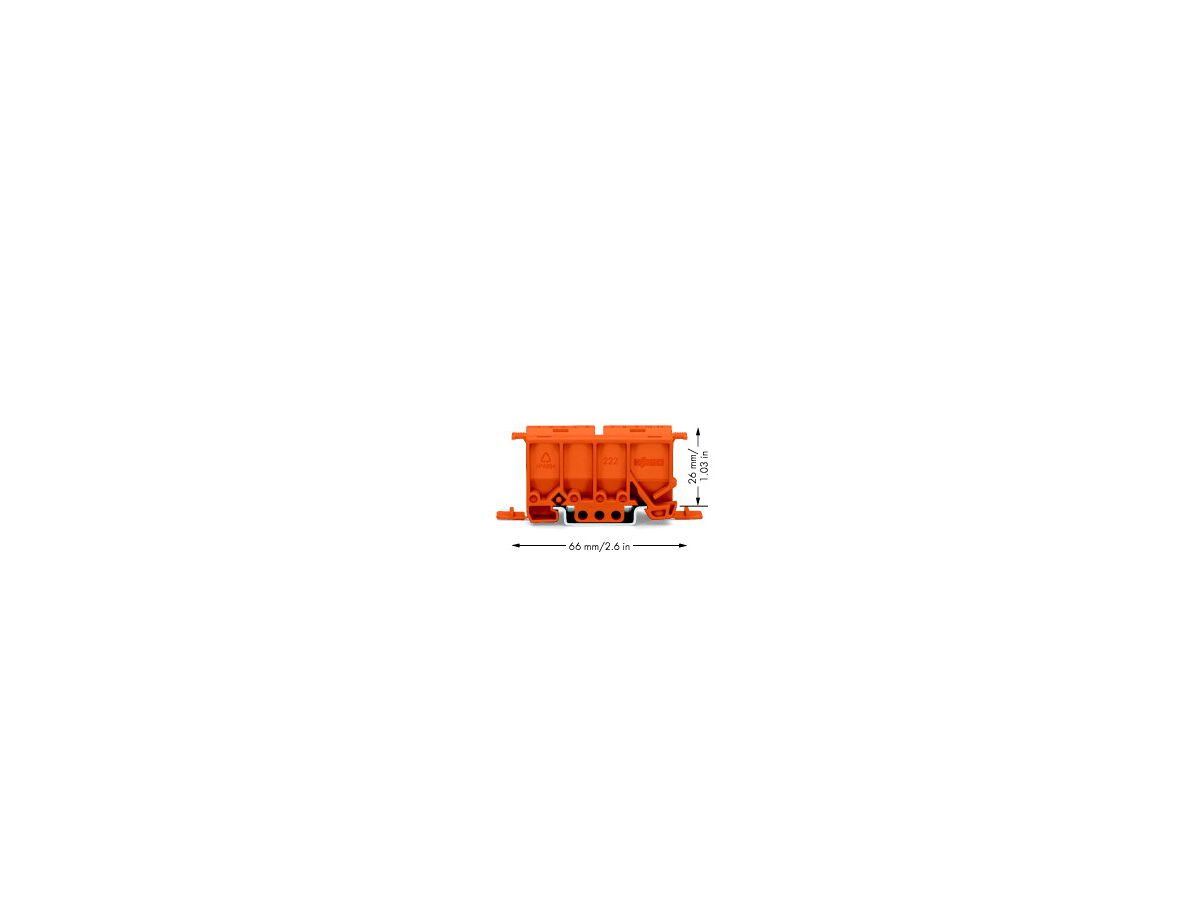 Befestigungsadapter WAGO orange